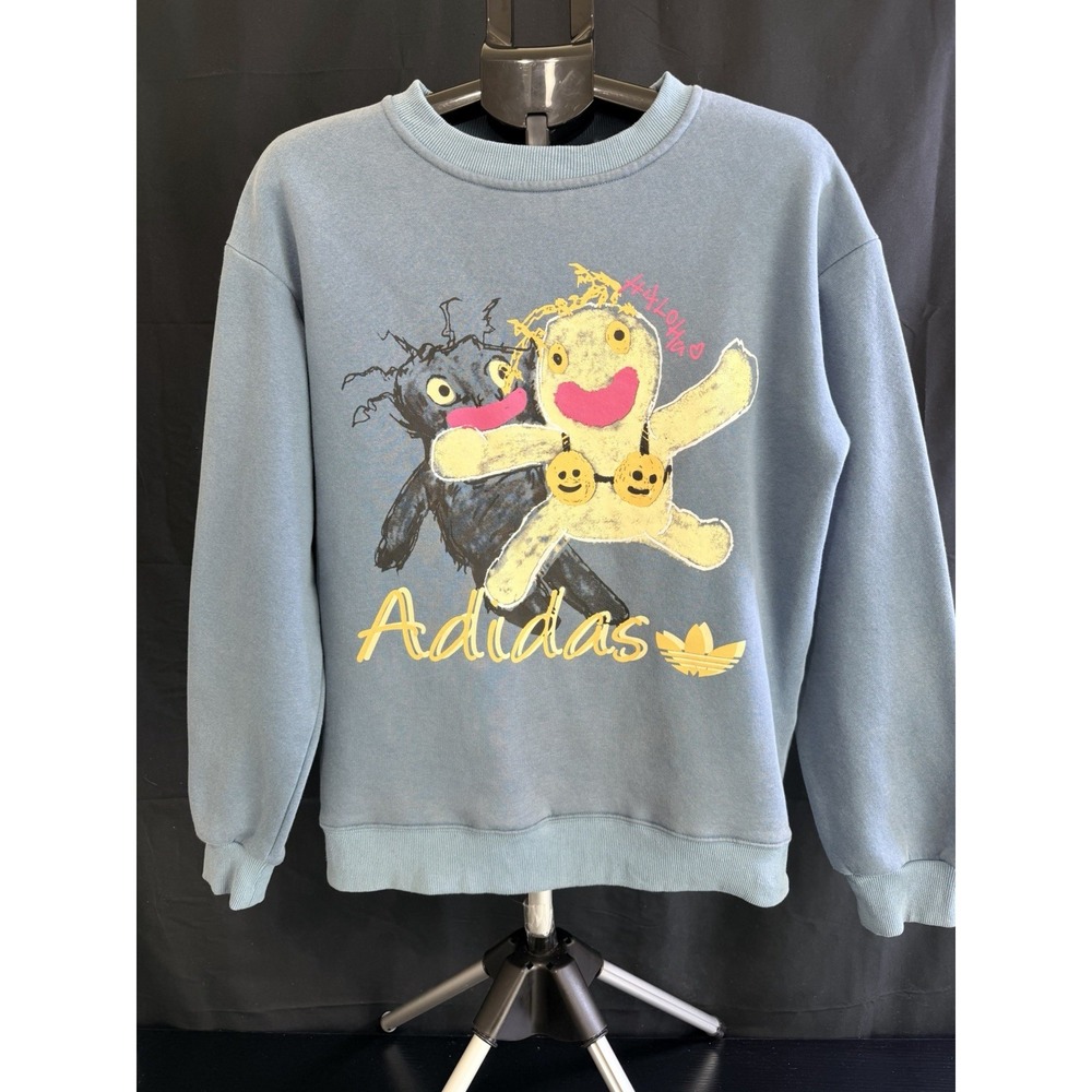 Adidas Originals x Melting Sadness Sweatshirt Blue Graphic Crewneck Size L Rare